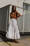 FLAMENCA skirt / organic indian cotton / crema de coco chequered