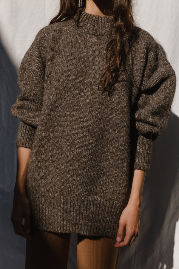 MAR jumper / alpaca & pima cotton / kukicha