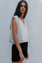 SURYA top / indian linen / milk