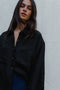 SANTIAGO big shirt / indian linen / black