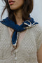 EULALIA fine knit scarf / organic cotton / midnight swim