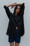 SANTIAGO big shirt / indian linen / black