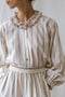 ZULEMA round neck ruffle blouse / indian cotton / multi stripe