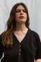 MINI LUCA cardigan / organic cotton / black