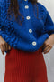 EWA cardigan / highland wool / azul