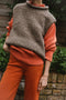 TINO vest / alpaca & highland wool boucle / smoked amber