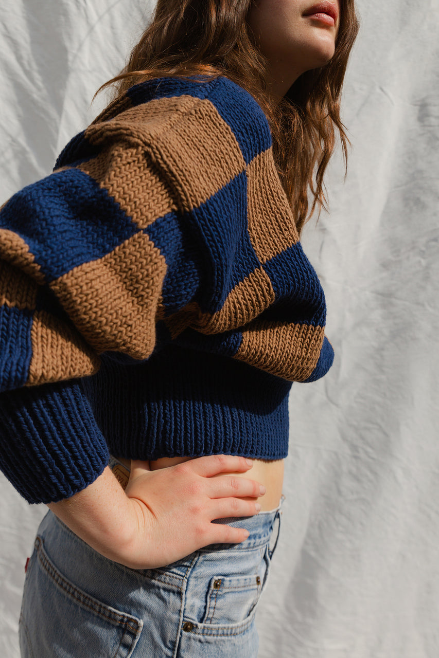 LINO no waste jumper / organic cotton / midnight & carob