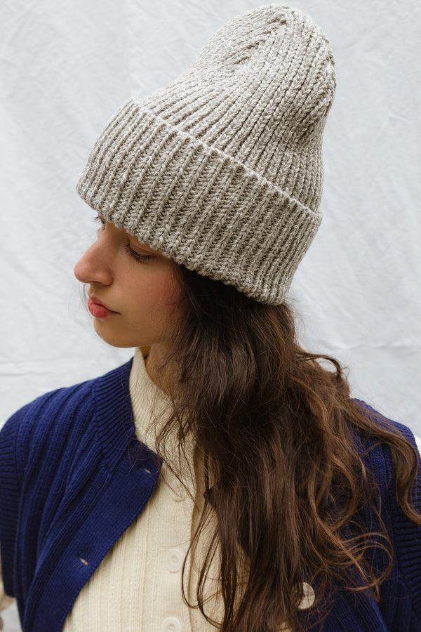 PEPITA hat / baby alpaca & organic cotton / stone