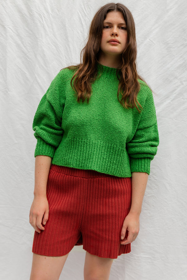 LAGO mini jumper / organic cotton boucle / apple