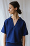 AMBRA top / organic cotton / midnight / sample