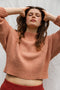 LAGO mini jumper / organic cotton boucle / peach clay
