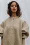 PAZ ribbed jumper / highland wool / wild oat