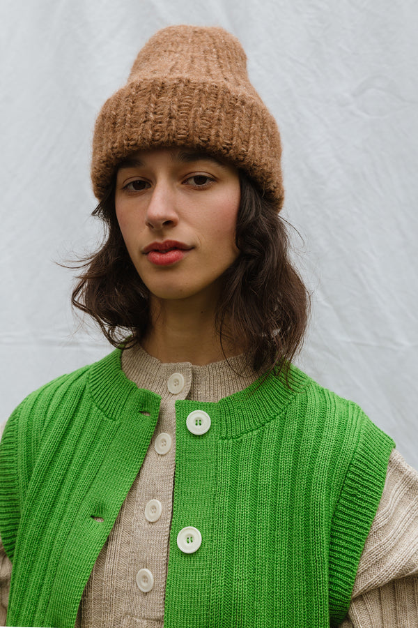 PEPITA hat / alpaca & pima cotton / autumn leaf