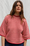 PABLO mini jumper / organic cotton / milk & sweet paprika stripe