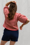 PABLO mini jumper / organic cotton / milk & sweet paprika stripe