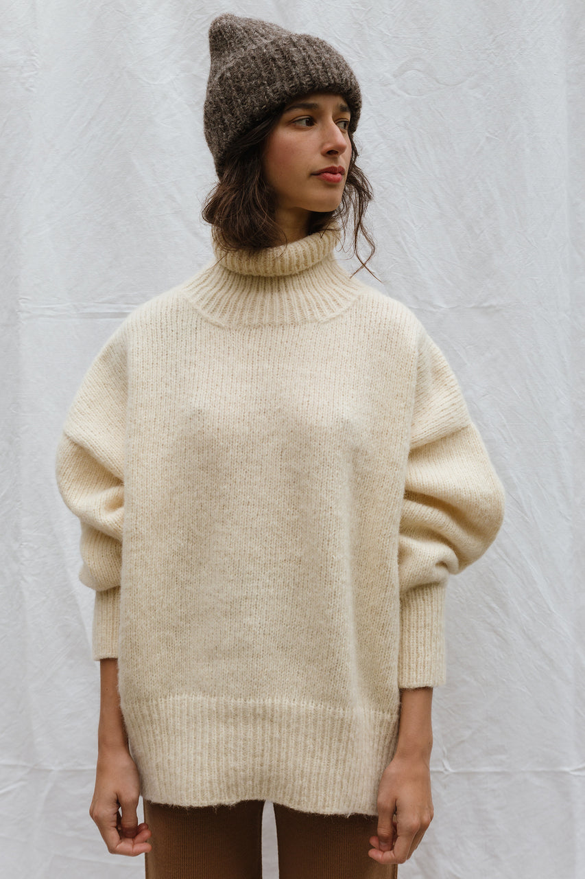 PEPITA hat / alpaca & pima cotton / kukicha