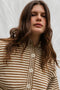ISOBEL cardigan / organic cotton / milk & carob stripes