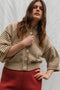 ISOBEL cardigan / organic cotton / milk & carob stripes