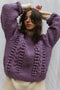 MINI EWA chunky jumper / highland wool / jacaranda / samples