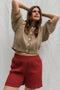 RIO RIBBED shorts / organic cotton / pimienta