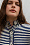ISOBEL cardigan / organic cotton / milk & midnight stripes