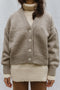 VALERIA cardigan / highland wool / rock salt