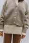 VALERIA cardigan / highland wool / rock salt