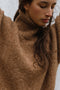 NORA turtleneck / alpaca & pima cotton / autumn leaf