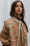 CONFETTI no waste vest cardigan / carob