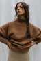 NORA turtleneck / alpaca & pima cotton / autumn leaf