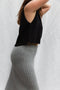 ZULMA vest top / organic cotton boucle / black