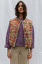 CONFETTI no waste vest cardigan / carob