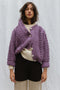 MINI EWA chunky cardigan / highland wool / jacaranda