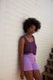 CANDELA lace vest / organic cotton / mangosteen