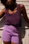 CANDELA lace vest / organic cotton / mangosteen