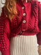 MINI EWA chunky cardigan / highland wool / acerola