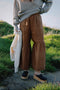 PALOMA ruffle trousers / indian linen / cinnamon