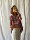 CONFETTI GRANDE v-neck vest / sweet paprika