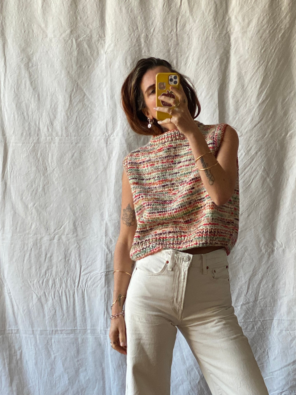 CONFETTI MINI vest / milk