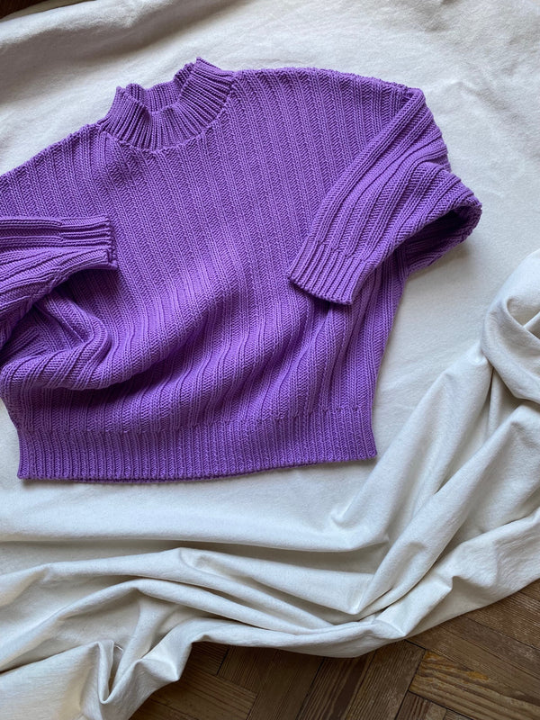 RIO RIBBED jumper / organic cotton / summer lilac / sample / 2 sizes available