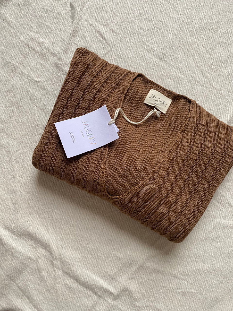 Dulce top / organic cotton / carob / 8uk-10uk / sample