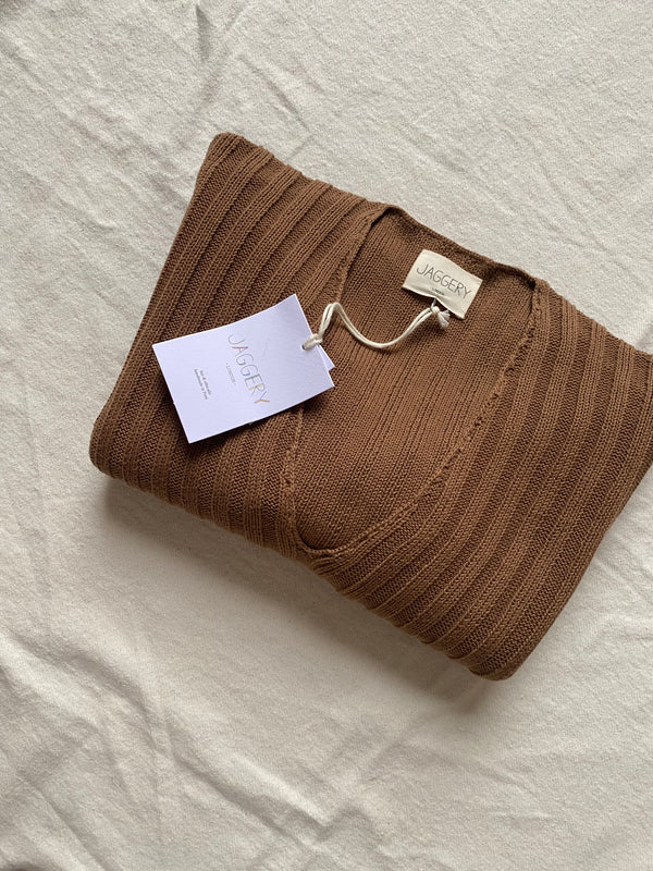 Dulce top / organic cotton / carob / 8uk-10uk / sample