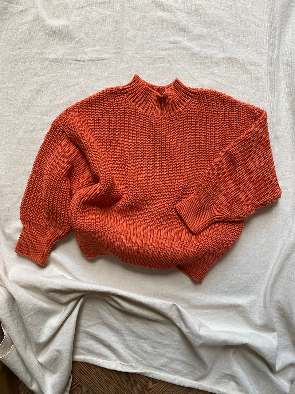 DELIA jumper / organic cotton / coral / sample / 2 sizes available