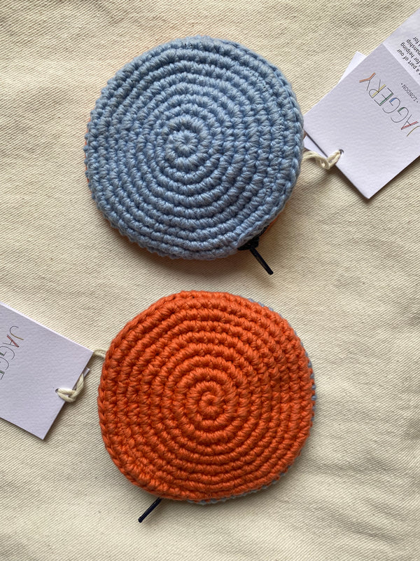 MONEDERO REDONDO / organic cotton / coral y the sea