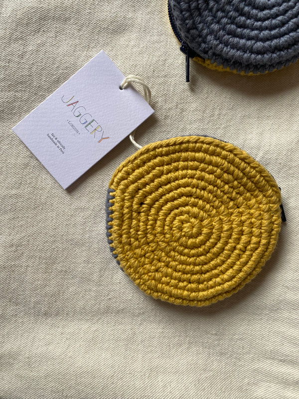 MONEDERO REDONDO / organic cotton / berry lassi y golden honey