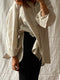 SANTIAGO big shirt / organic indian cotton / white sand & sea stripes