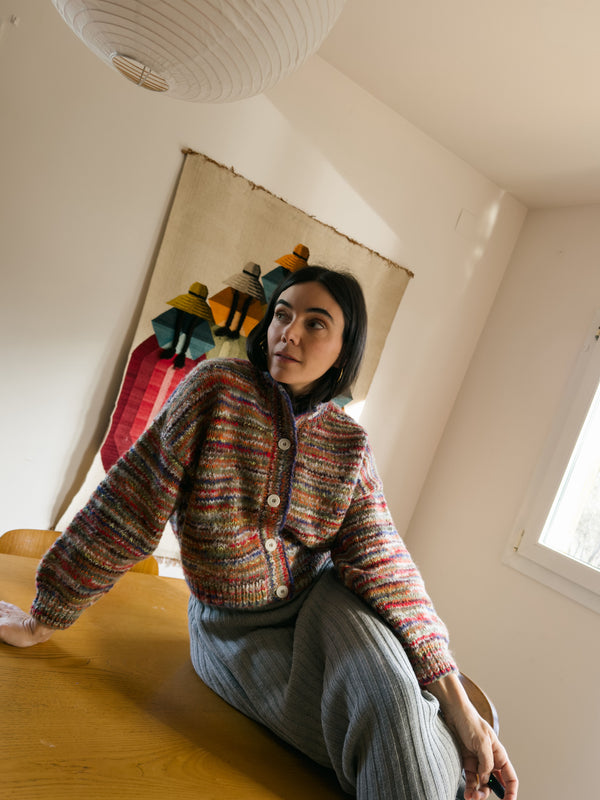 CONFETTI cardigan / carob