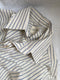 SANTIAGO big shirt / organic indian cotton / white sand & sea stripes