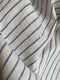 SANTIAGO big shirt / organic indian cotton / white sand & sea stripes