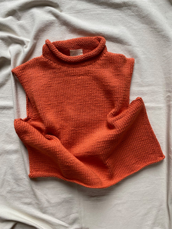 TINO vest / organic cotton / coral / sample / 8-10uk